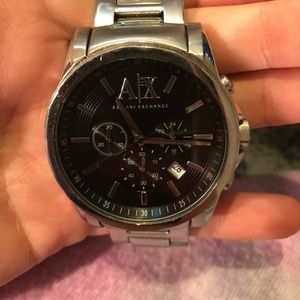 Armani exchange men’s silver watch